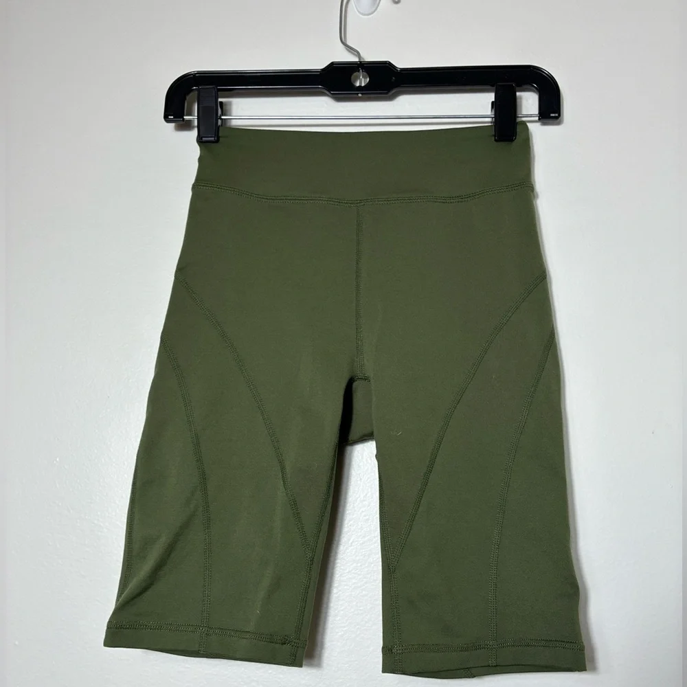 Free People Movement Biker Shorts XS Green‎ Athletic Pull On